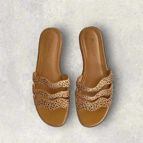 Madewell Calf hair Joy Wavy Sandal in Spot Dot Sz 6.5 - Picture 2 of 7